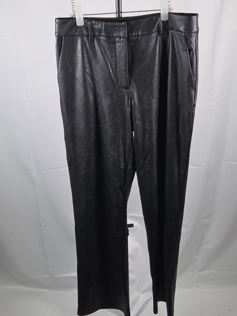 Commando Black Faux Leather Trousers with Straight Leg Size M